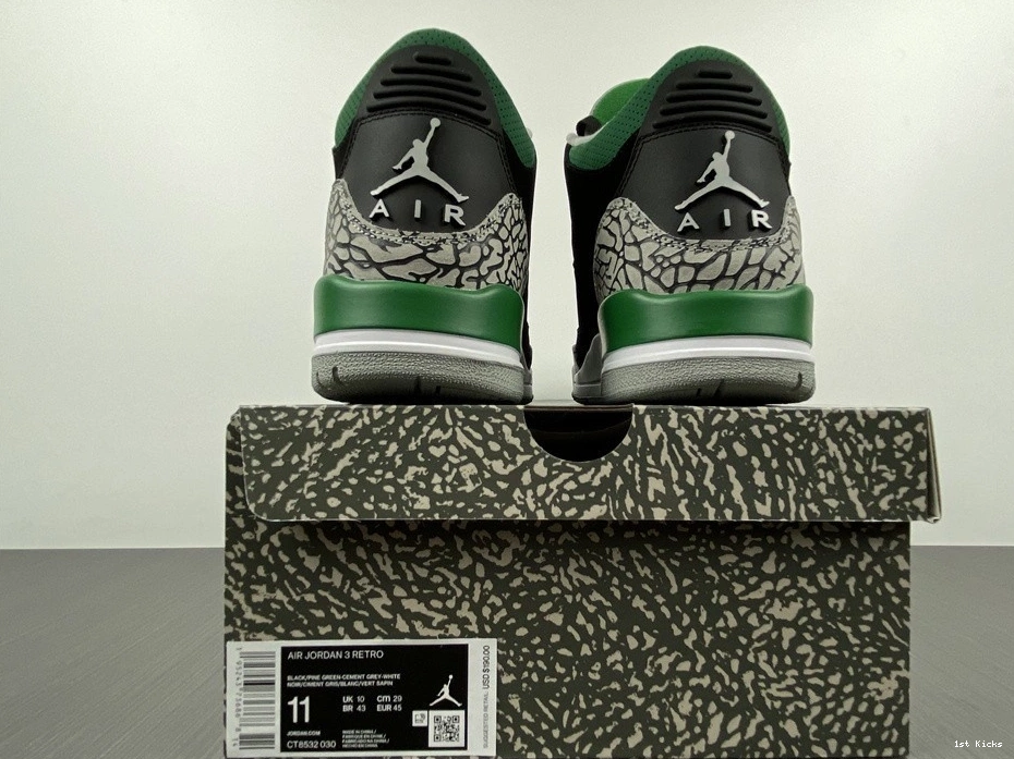 CT8532-030 Pine Jordan 3 Green Air 0110